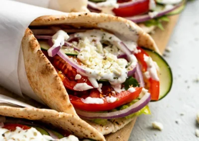 Greek City Grill Hamilton Stoney Creek Veggie Pita